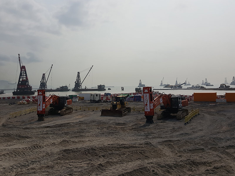 Rapid Impact Compaction for airport runway ground improvement project