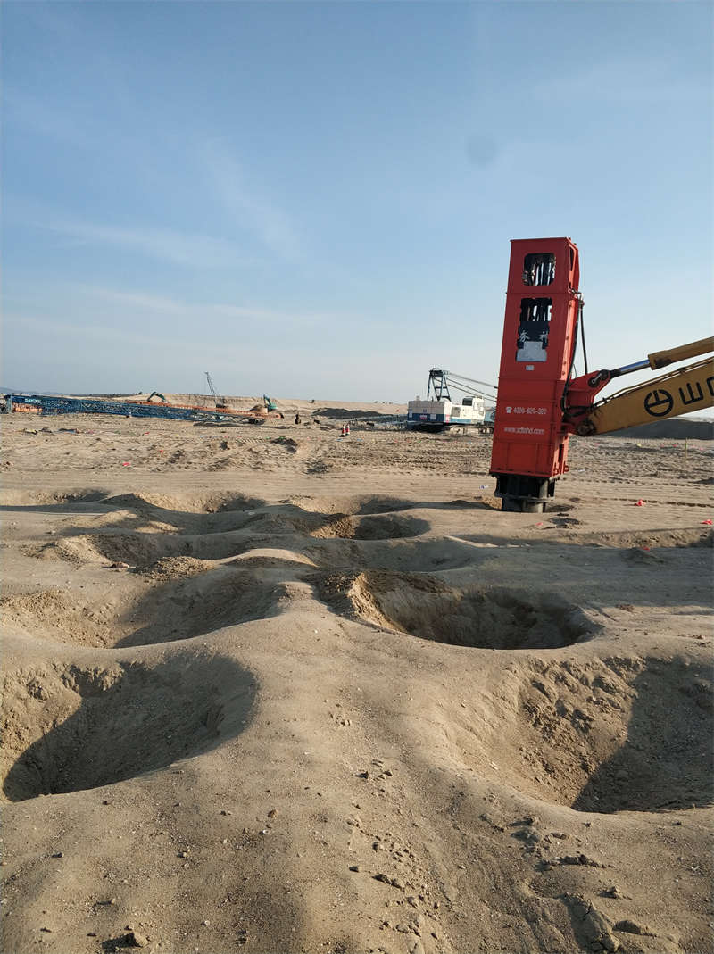 A large pit rammed by a Rapid Impact Compaction A large pit rammed by a Rapid Impact Compaction